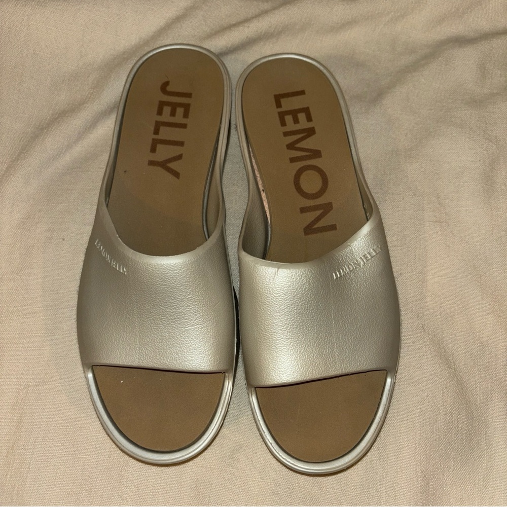 LEMON JELLY
Warm Grey Sunny Platform Slides Size 40
